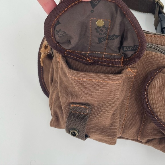 Augur Strauss & Co. Canvas Belly/ Waist Motorbike Bag Color: Brown - Picture 6 of 6